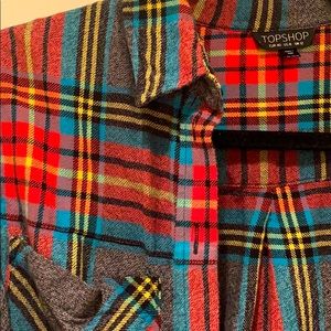 TOPSHOP CROPPED FRANNEL